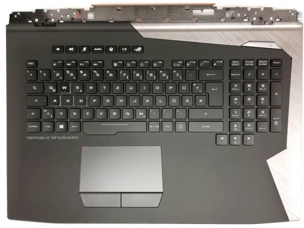 Tipkovnica komplet z pokrovom backlight za ASUS G703G G703GI G703GX G703GS G703VI GZ755GX (QWERTZ) STANDARD DE SLOVENSKE NALEPKE